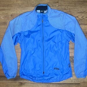 IllumiNITE W’s Blue L/S 2-Way Zip Removable Sleeves Reflective Jacket Medium